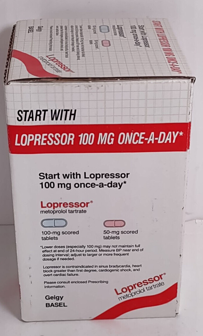 Pharmaceutical Drug Rep PromoAd Pen Post It Coffee Mug Lopressor (Beta Blocker)