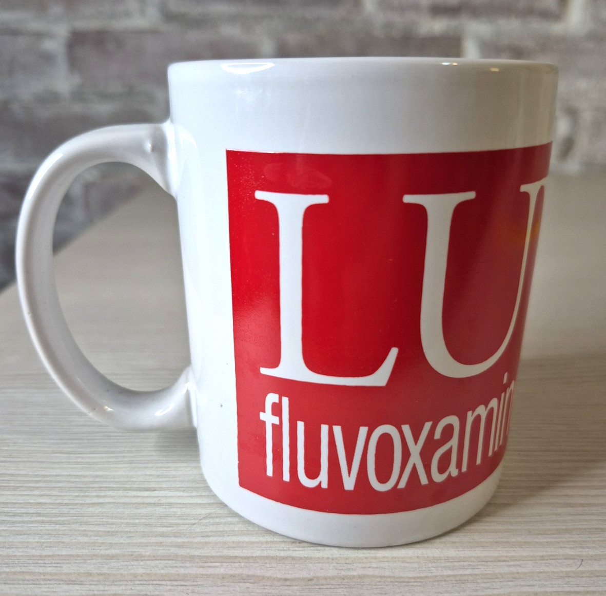 Luvox Fluvoxamine Maleate Tablet Pharmaceutical Advertising Coffee Cup Mug