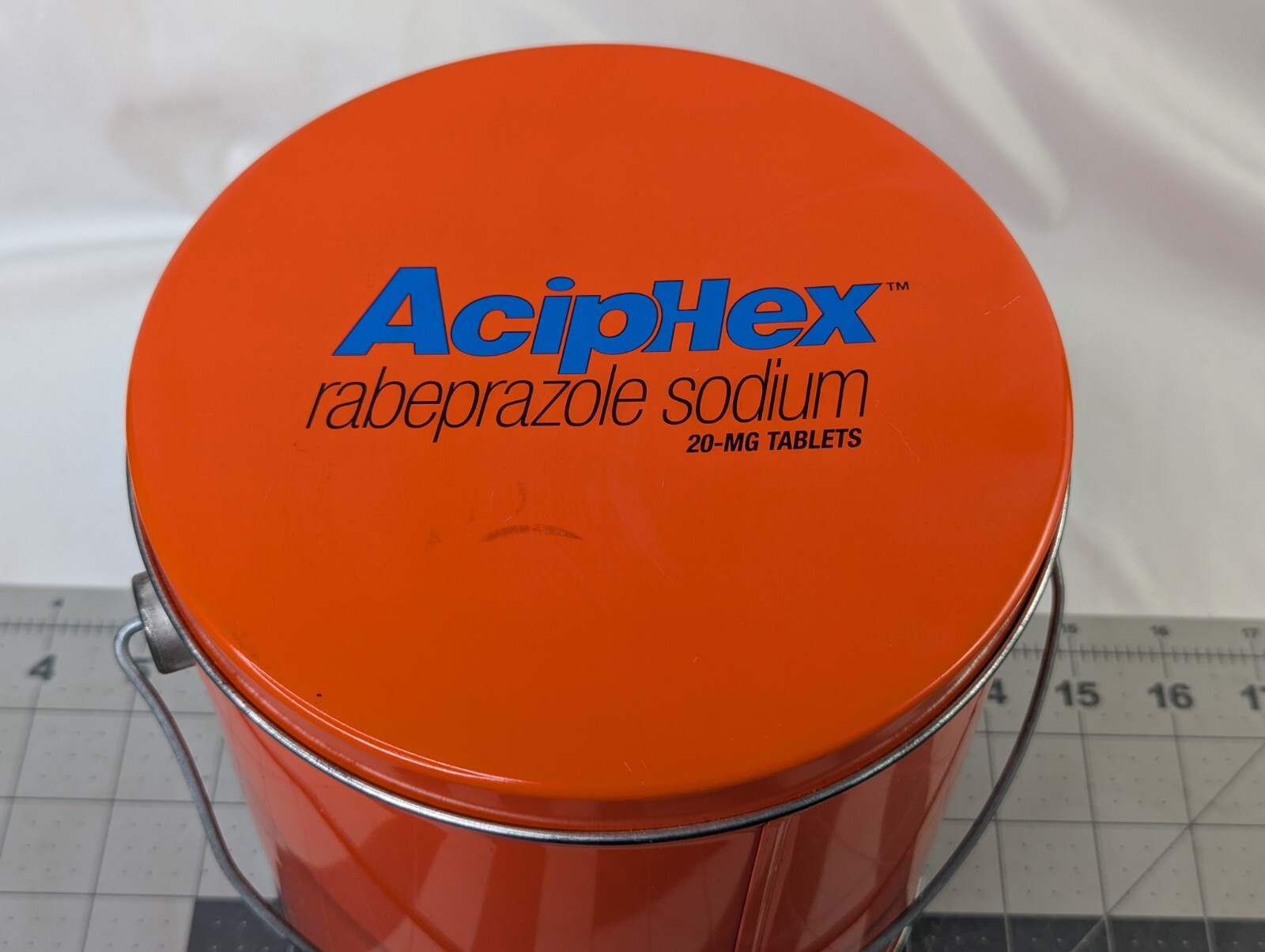 Aciphex Rabeprazole Sodium Pharma Drug Tin Advertising Bucket