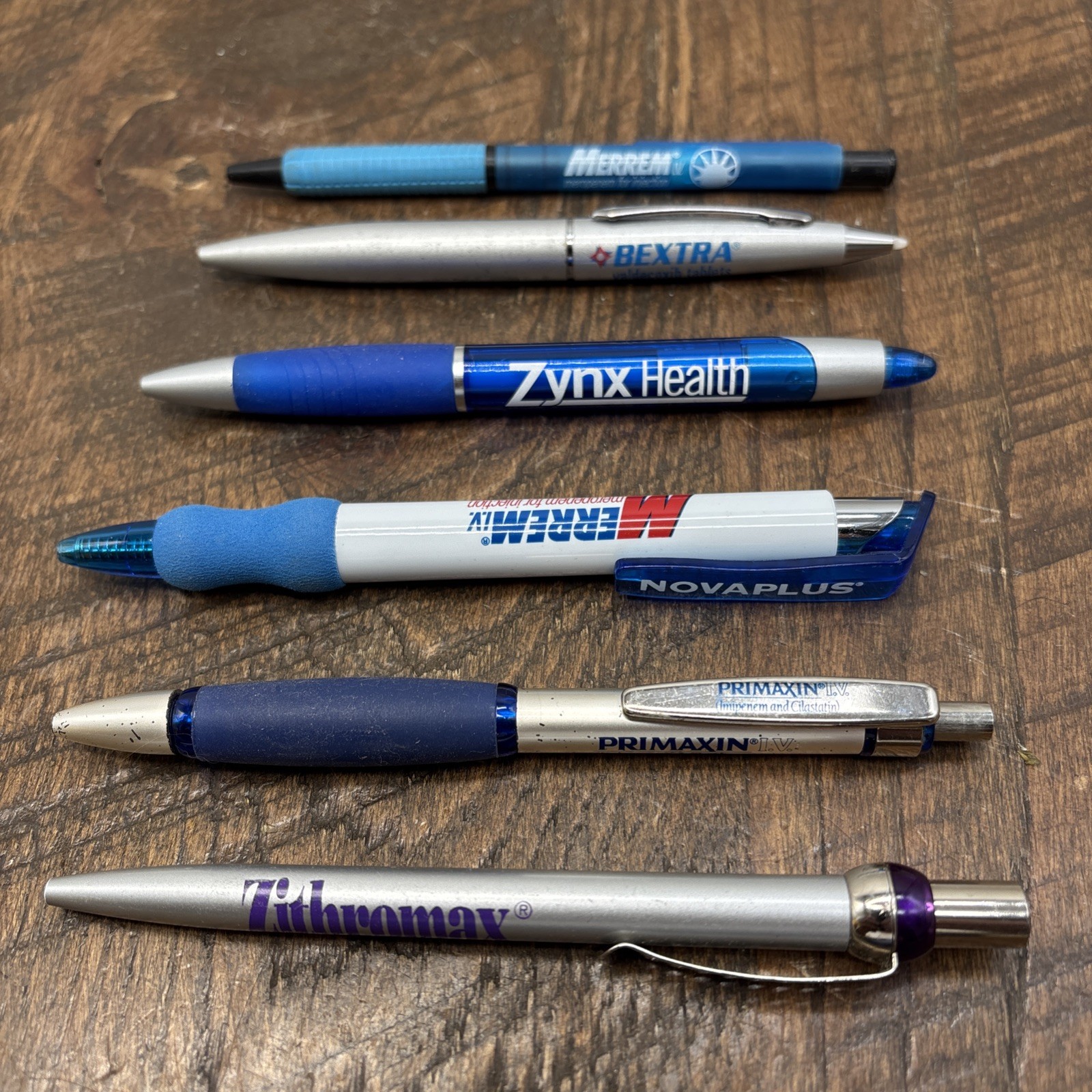 Lot 6 Pharmaceutical Drug Rep Pens Medical, Collectibles, Heavy Metal, Plastic