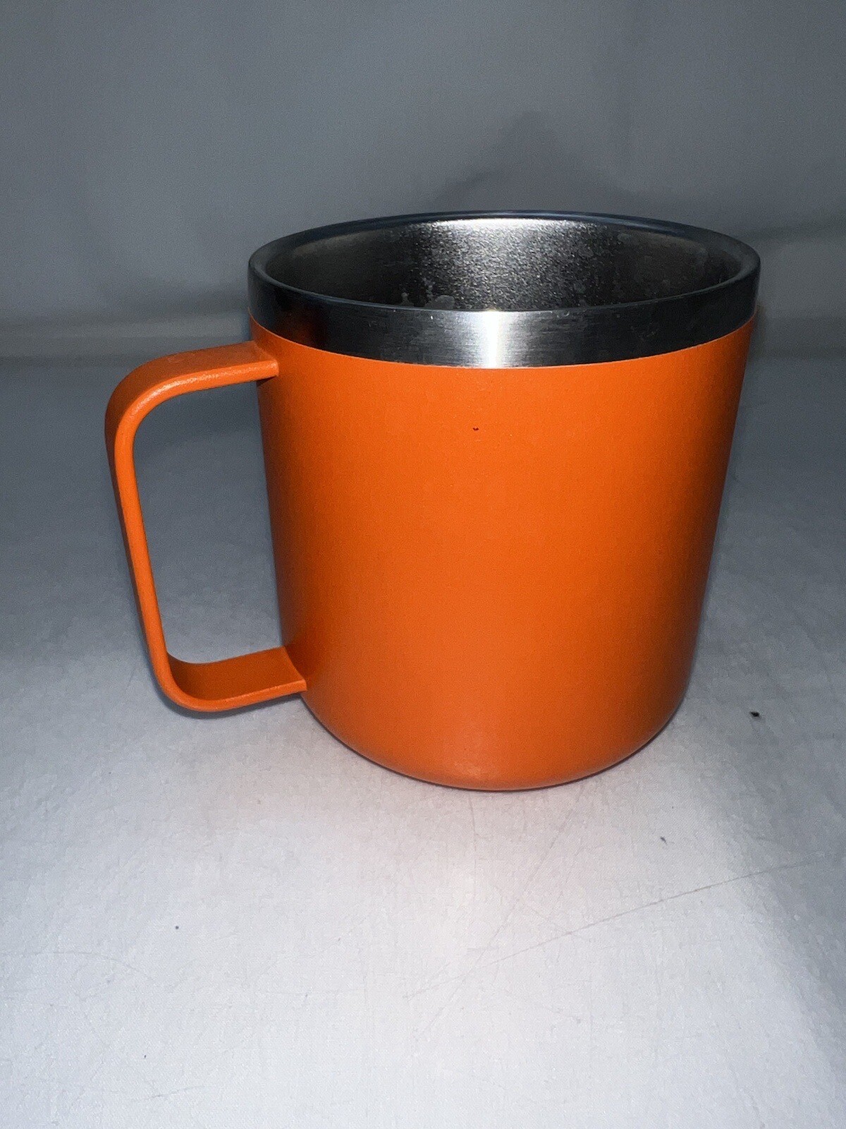 ZOETIS Collectible Orange Metal Coffee Mug Cup 12oz Hand Wash Only