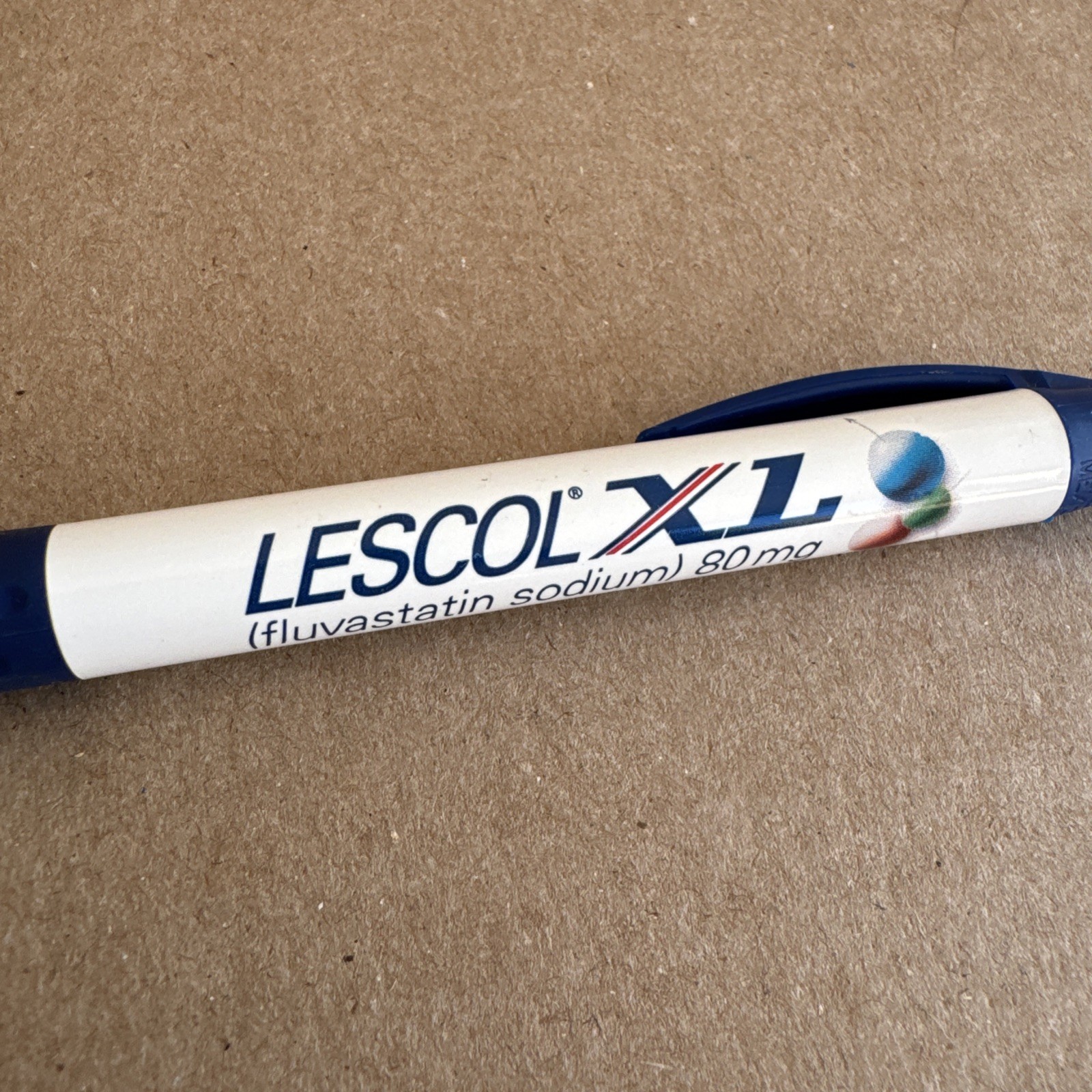 Drug Rep Pen LESCOL XL Pharmaceutical Advertising Collectible USA Vintage