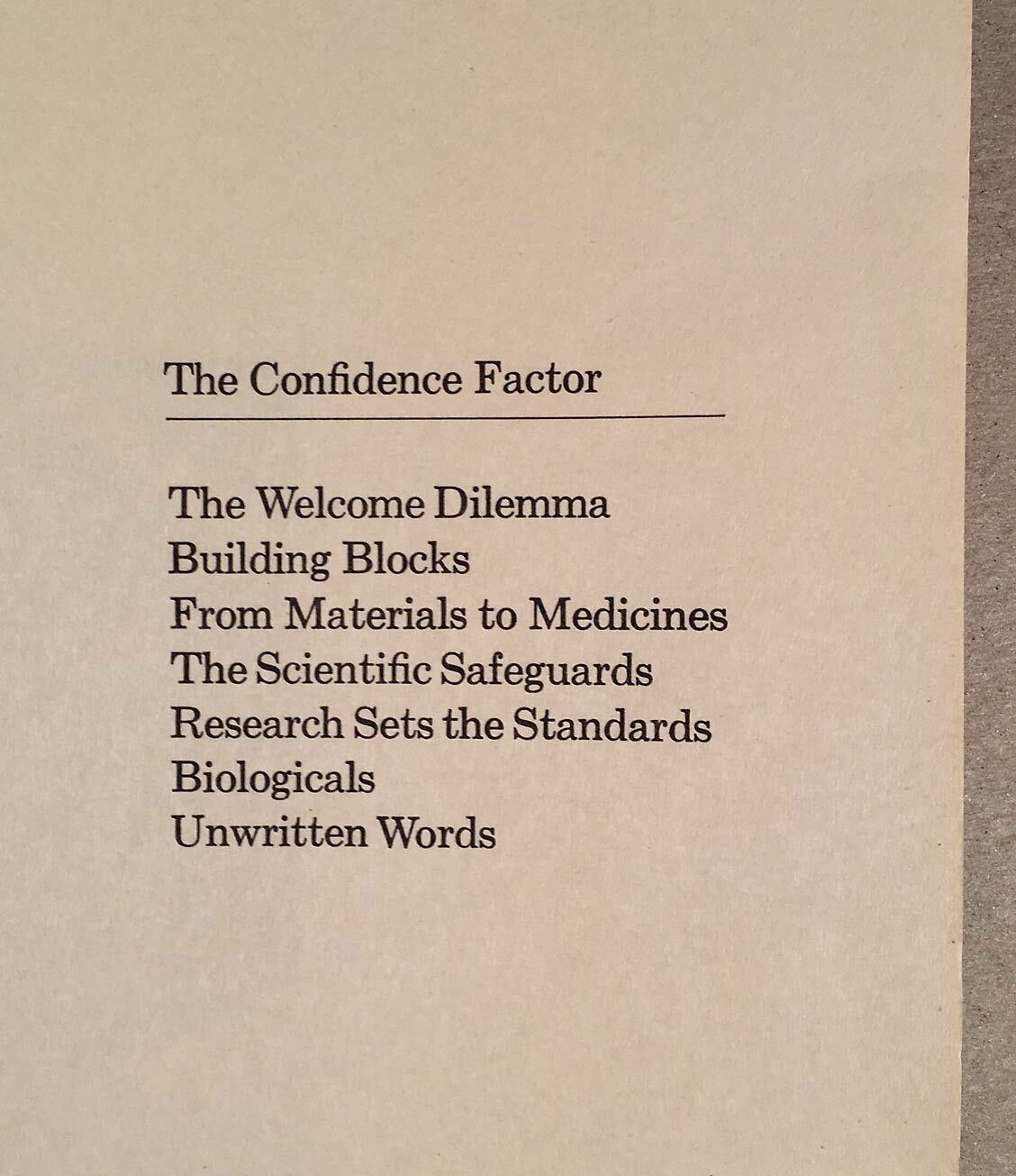 1966 Merck & Co. THE CONFIDENCE FACTOR Assuring Product Reliability 32 Page Book