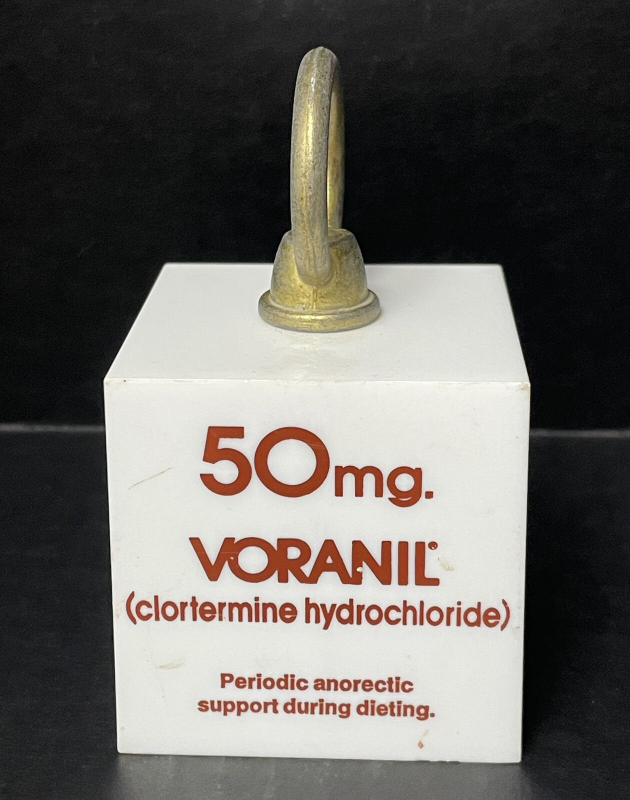 Vintage 1974 Voranil Clortermine Pharmaceutical Rep Marketing 2 lb Paperweight