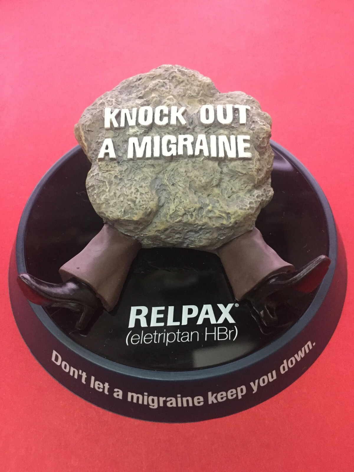 RELPAX “Knock Out A Migraine” DRUG REP Paperweight Pharma HEADACHE MEDICINE NEW