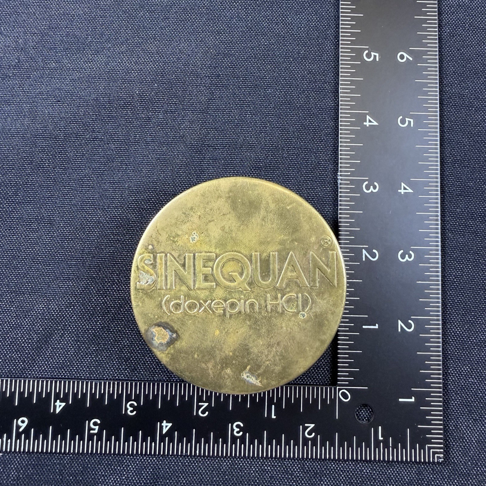 Vintage Sinequan (Doxepin HCl) Pharmaceutical Promo Swivel Pocket Magnifier