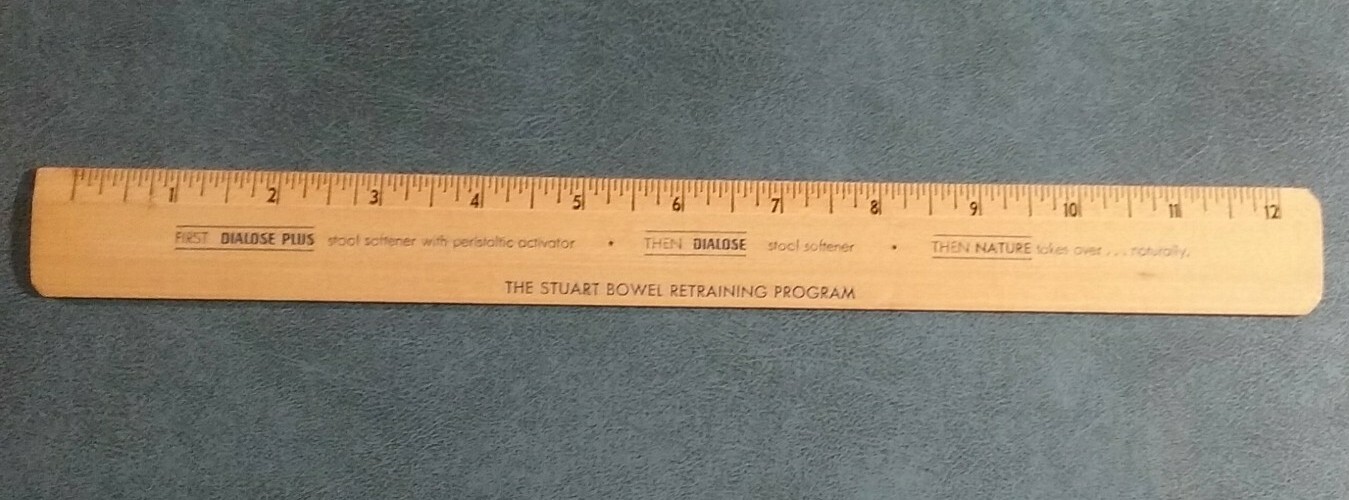 EFFERSYLLIUM Dialose The Stuart Bowel Retraining Program Big Pharma Ruler 1970s