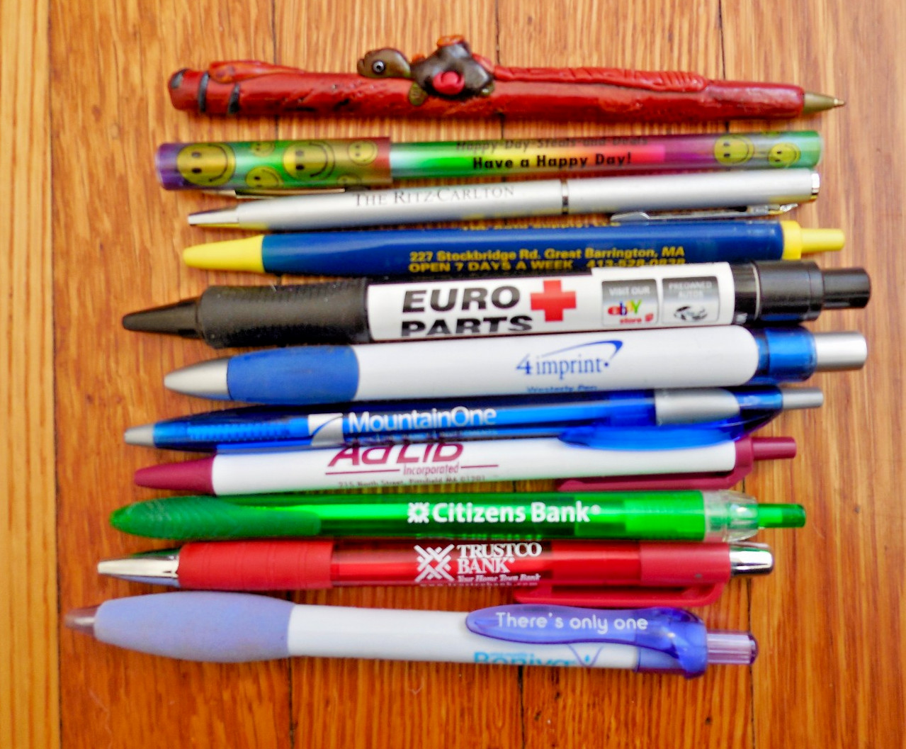Vintage Drug Bank Auto Ritz Carlton Lot Of 11 Pens Untested El Salvador