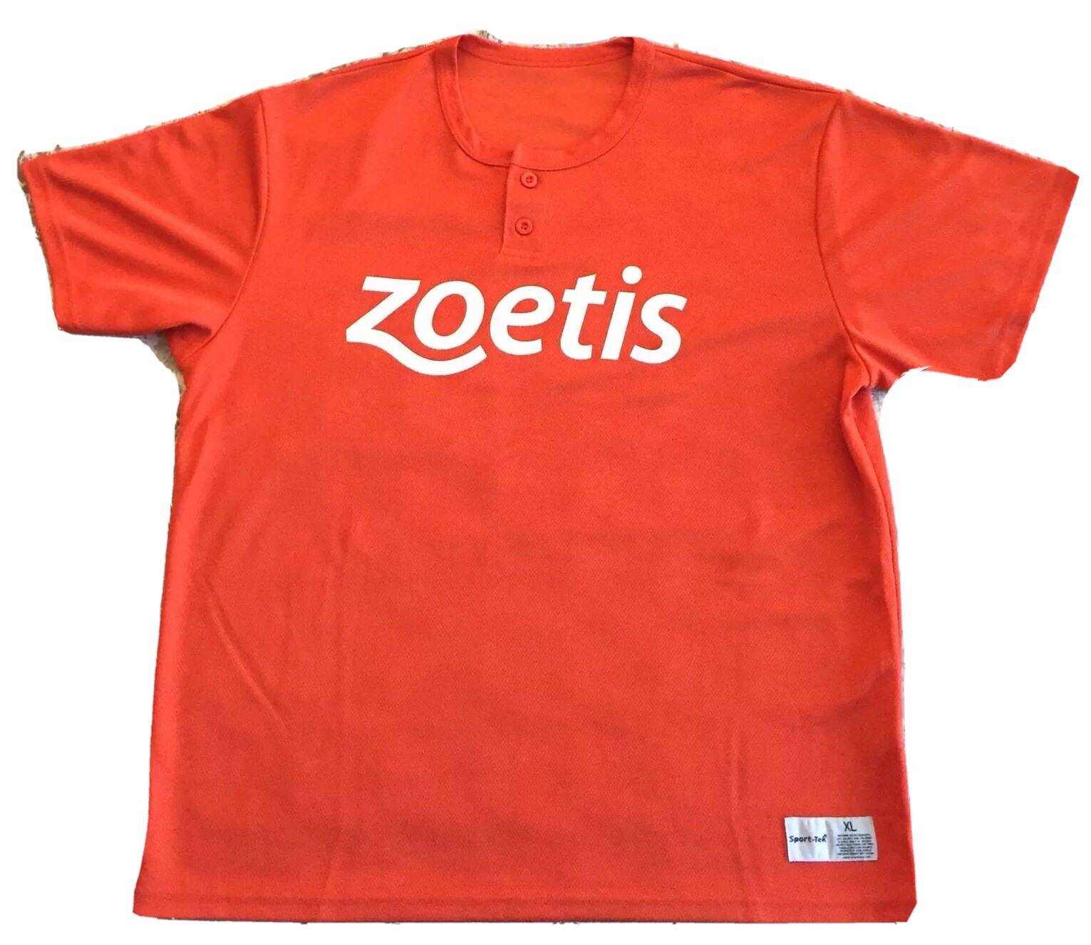 ZOETIS Collectible Orange Sports Shirt – Size Extra Large [XL] Short Sleeve