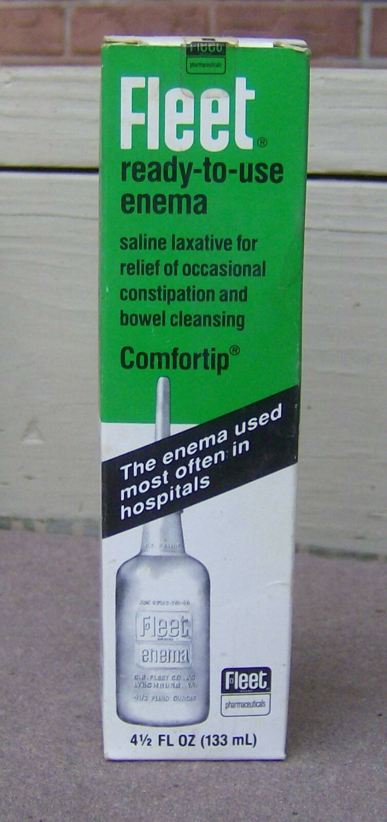 RARE vintage 1970s FLEET ENEMA box bottle retro Pharmaceutical drug store OLD