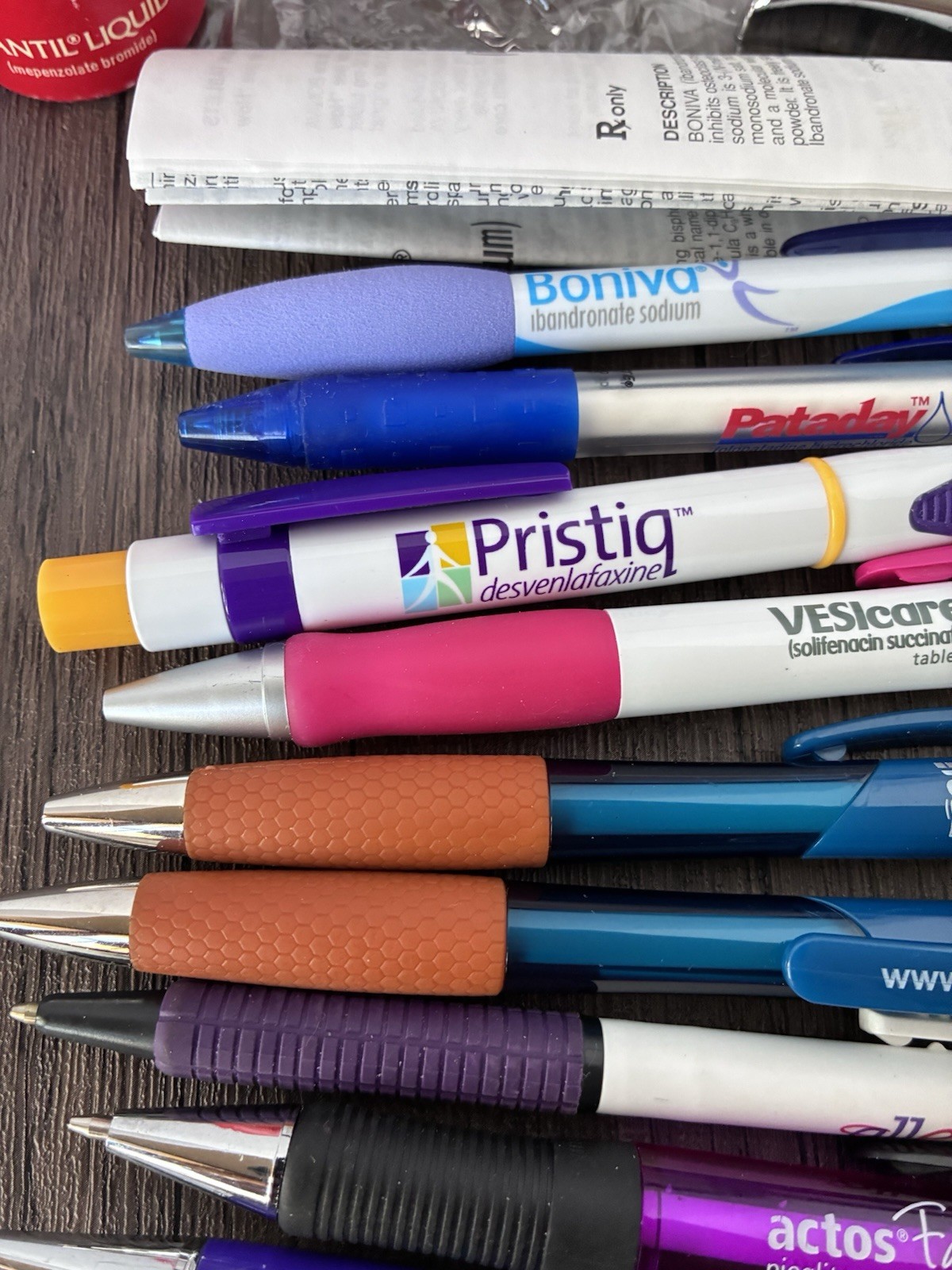 Lot of Pharmaceutical Rep Drug Pens Promo Items Xyzal Boniva Allegra Mobic Amrix