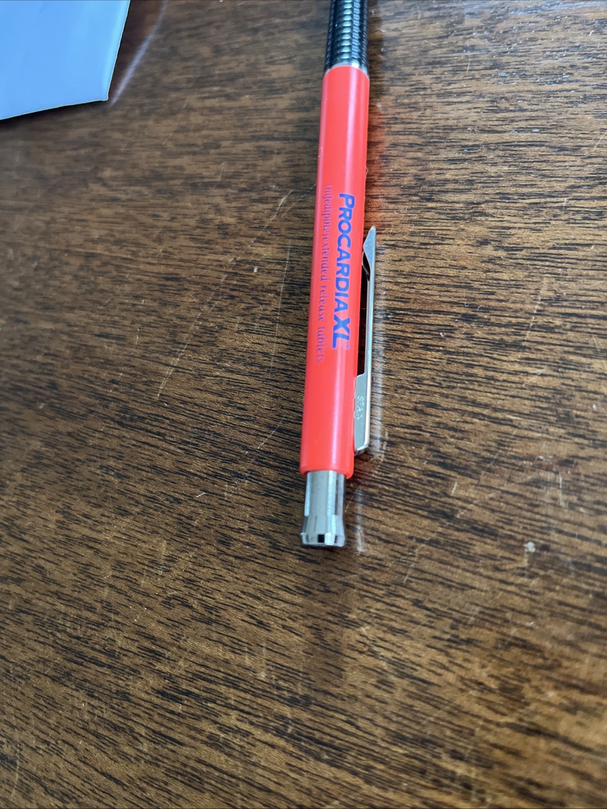 Procardia XL Medical Drug Rep Pharmaceutical Pen Metal Red Black Sample Working