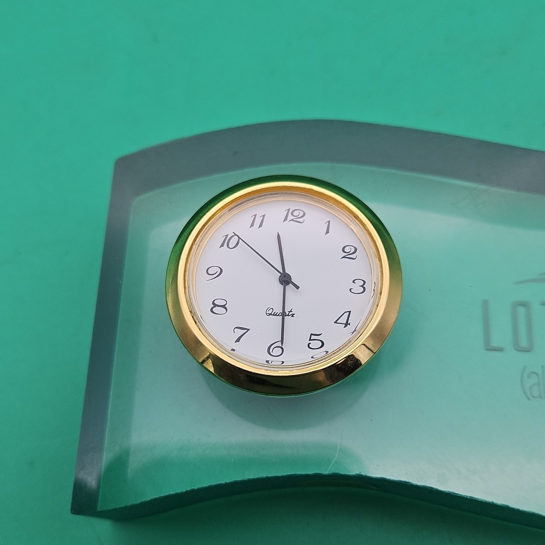 Lotronex Clock Pharmaceutical Drug Rep Collectible Glass Lucite