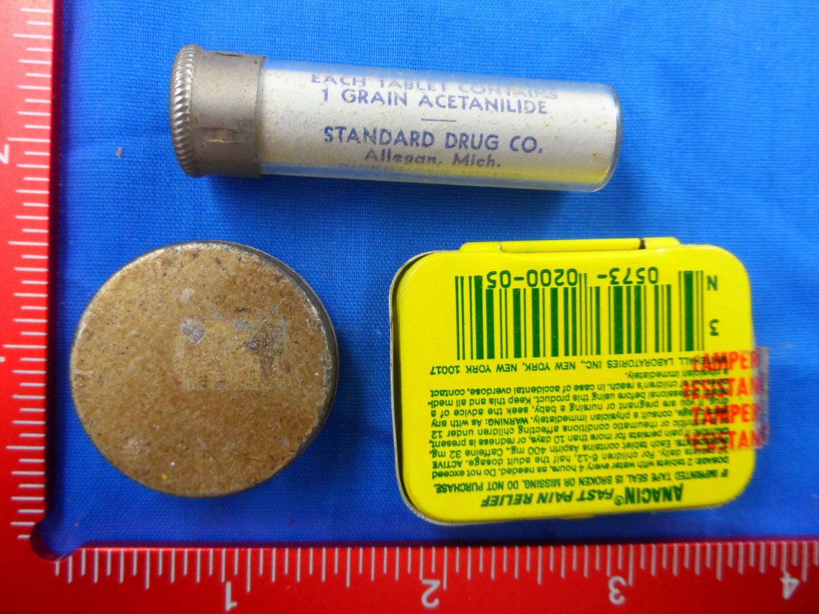 Vintage Medicine Tins Lot of 3 – Williams Ointment Sample; Standard Drug Tablets