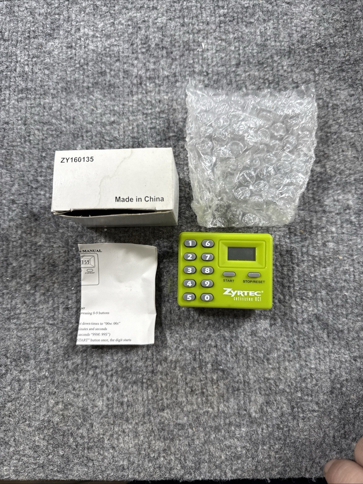 Zyrtec Kitchen Timer New Drug Rep Pharmaceutical Collectable NIB