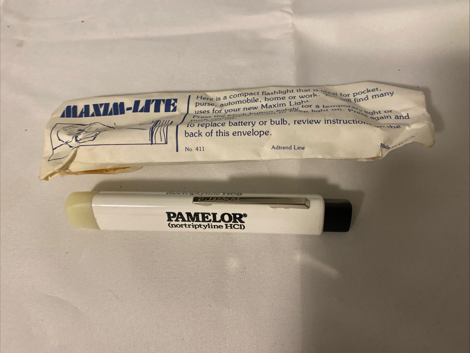 Pamelor Nortriptyline PENLIGHT Drug Rep Pharmaceutical Advertising RARE Not Work