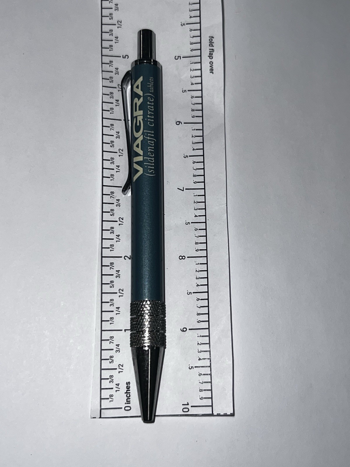Drug Rep VIAGRA Collectible Heavy Metal Click Pen RARE Black Ink Works Vintage