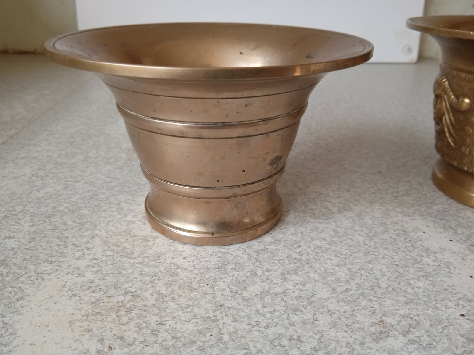 2 x ANTIQUE / VINTAGE FRENCH ? BRASS / BRONZE PESTLES NO MORTARS
