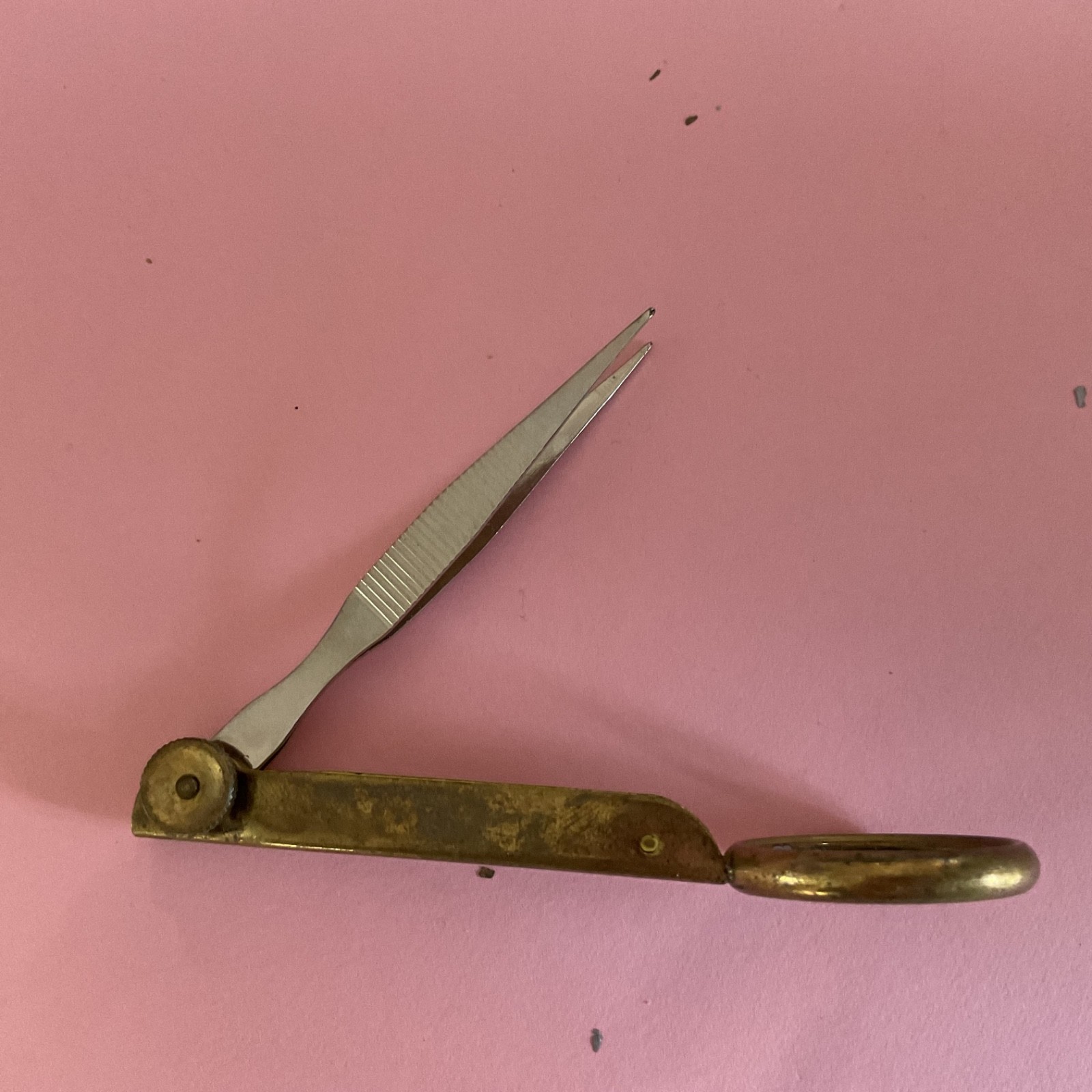 Rare Triavil Magnifying glass Tweezer Pharmaceutical Promo Advertising