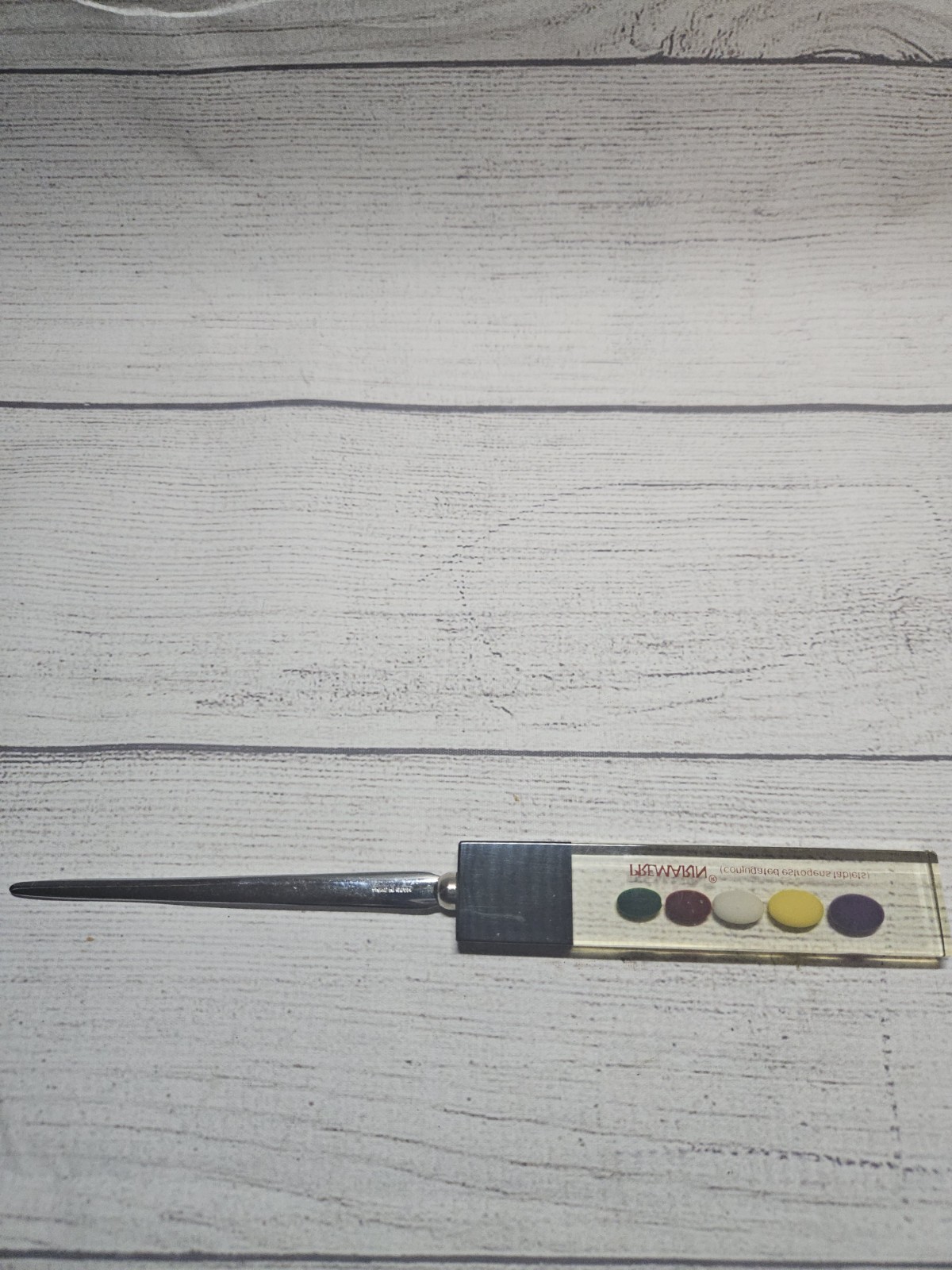Vintage PREMARIN Drug Advertising Promo Letter Opener 9.5″ – Acrylic/Metal