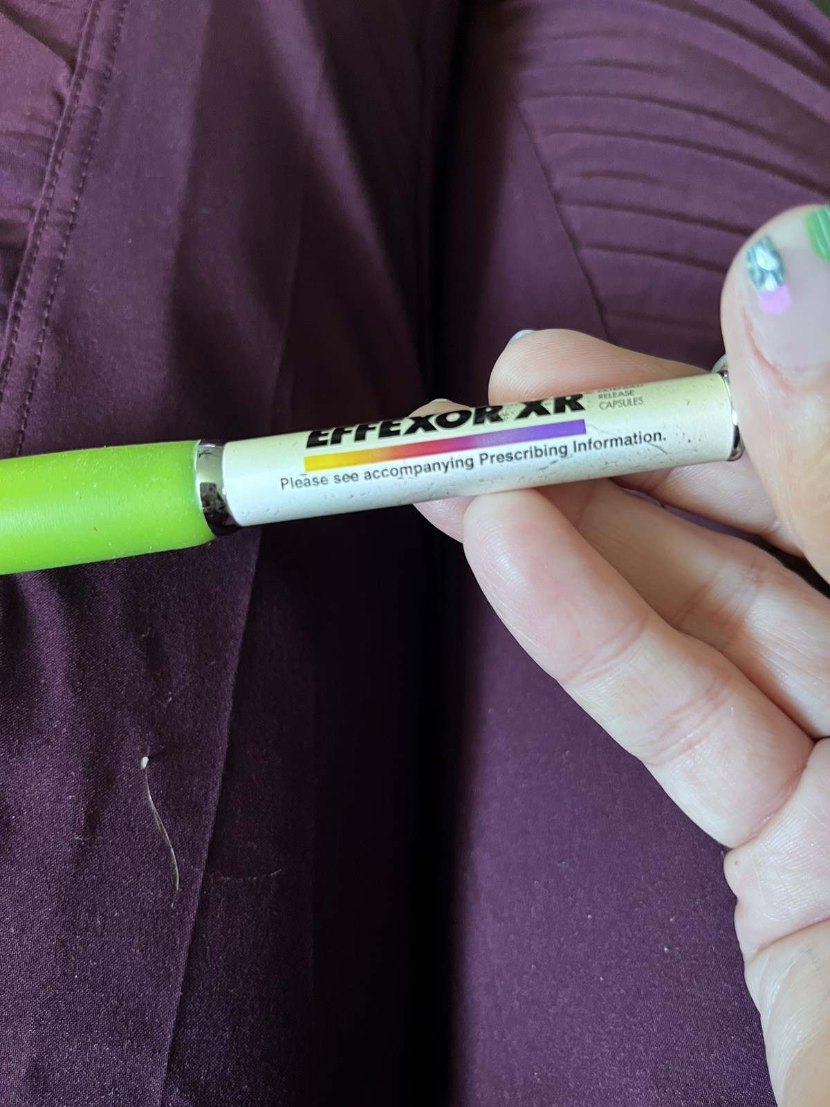 Effexor XR Extended Release Capsules Metal Pharmaceutical Writing Pen – Works!