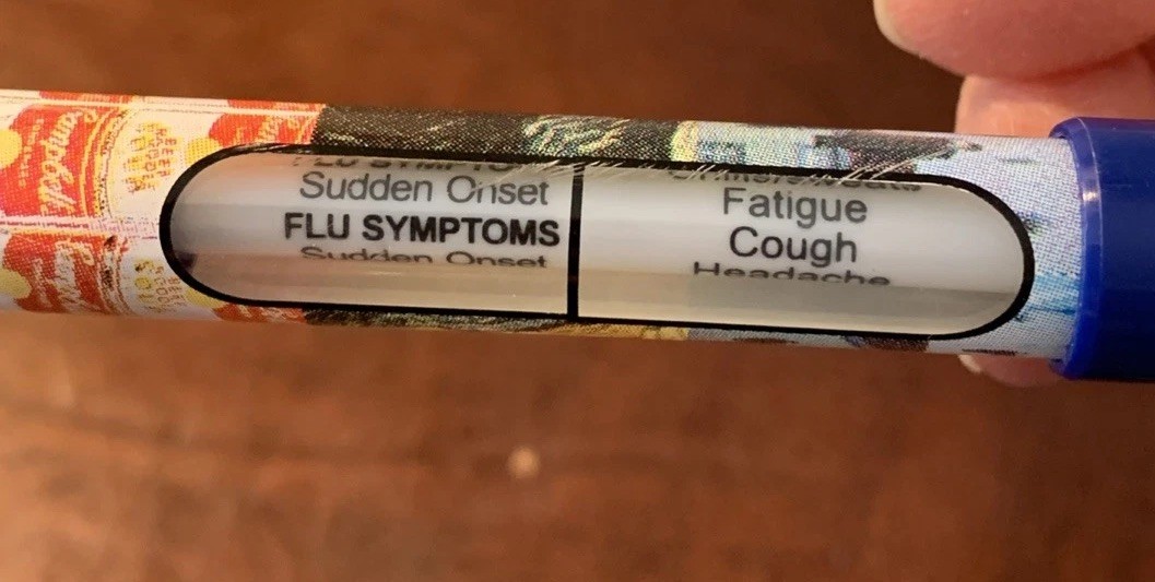 Vintage Roche Pharmaceutical Art Of Influenza Management Pen-works