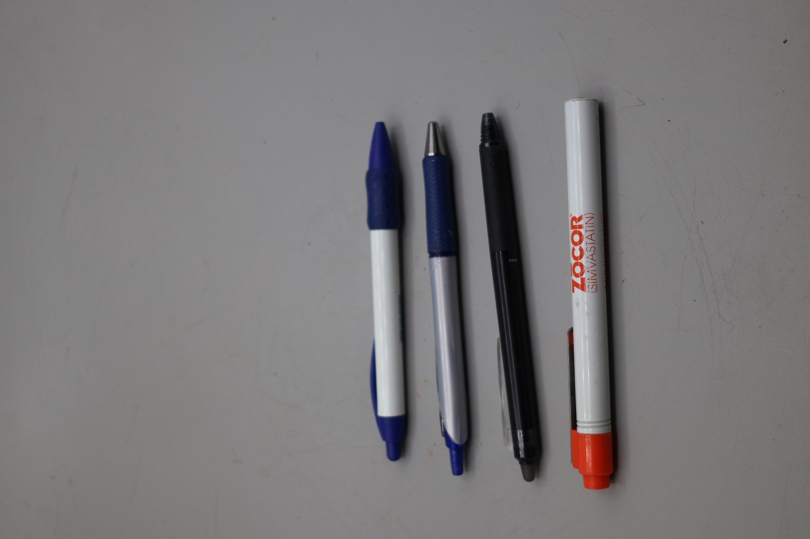 Lot of 4 Advertising Pens Pilot FriXion Acroball Actonel Zocor Drug Rep Promo Pe