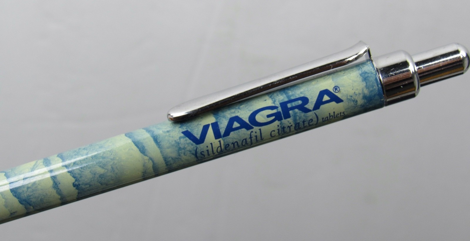 Unique Viagra Metal PEN Marbled Design Drug Rep Pharmaceutical Promo Advertising