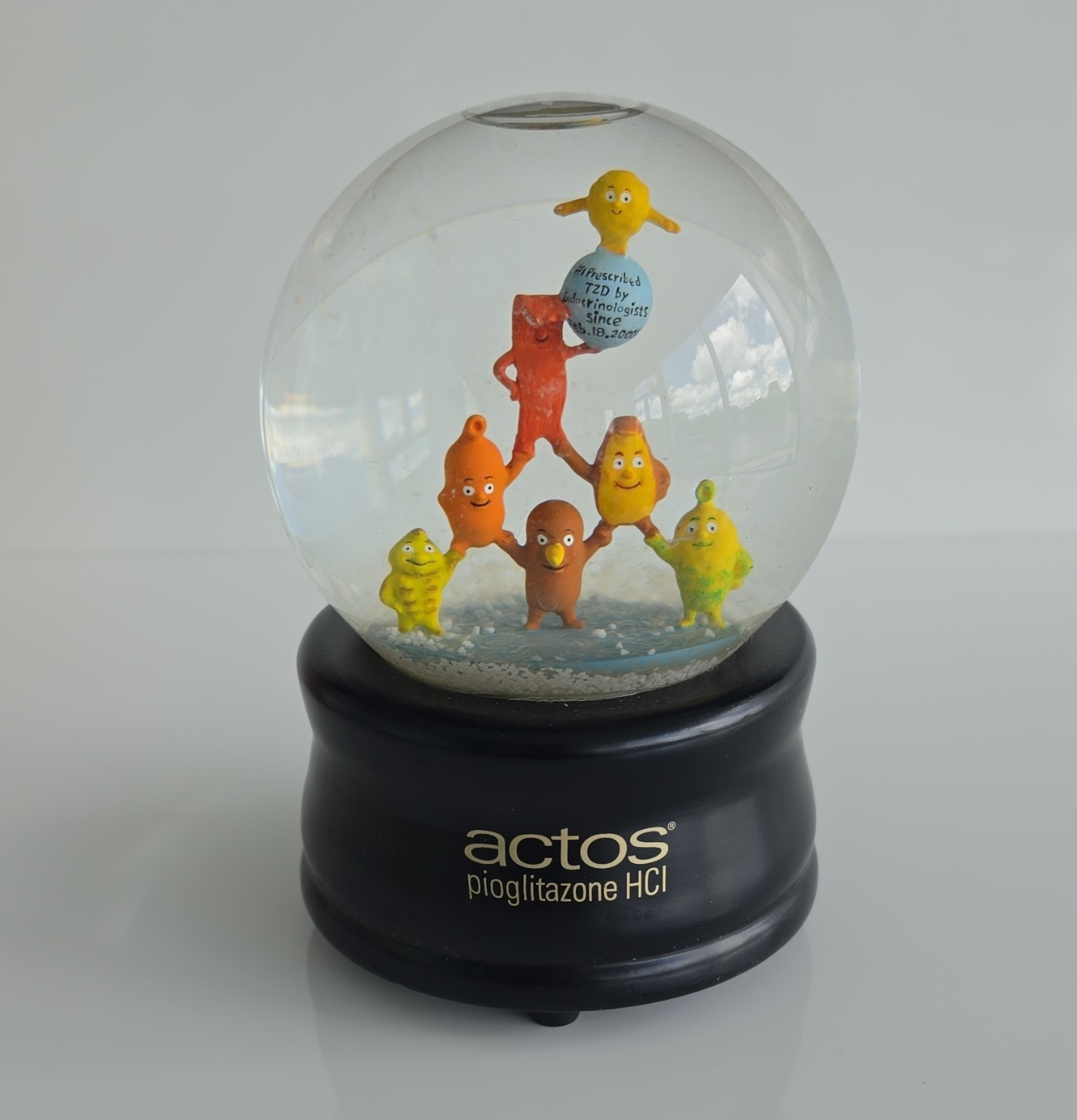 Actos Pioglitazone HCl 2001 Limited Edition Collectible Snow Globe Snowglobe