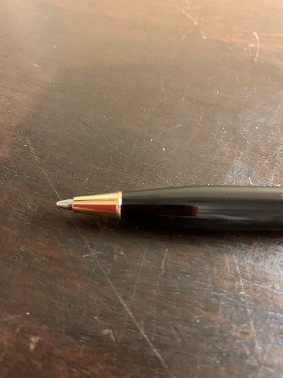 Trovan Pharmaceutical Drug Rep Heavy Metal Pen Black & Gold Tone