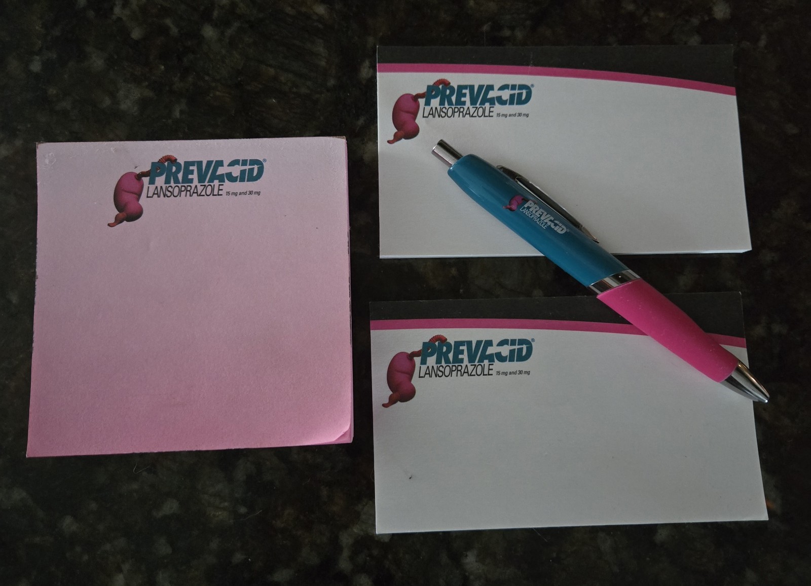 Prevacid Pharmaceutical Drug Rep Pens Post It Note Pads Advertising promo