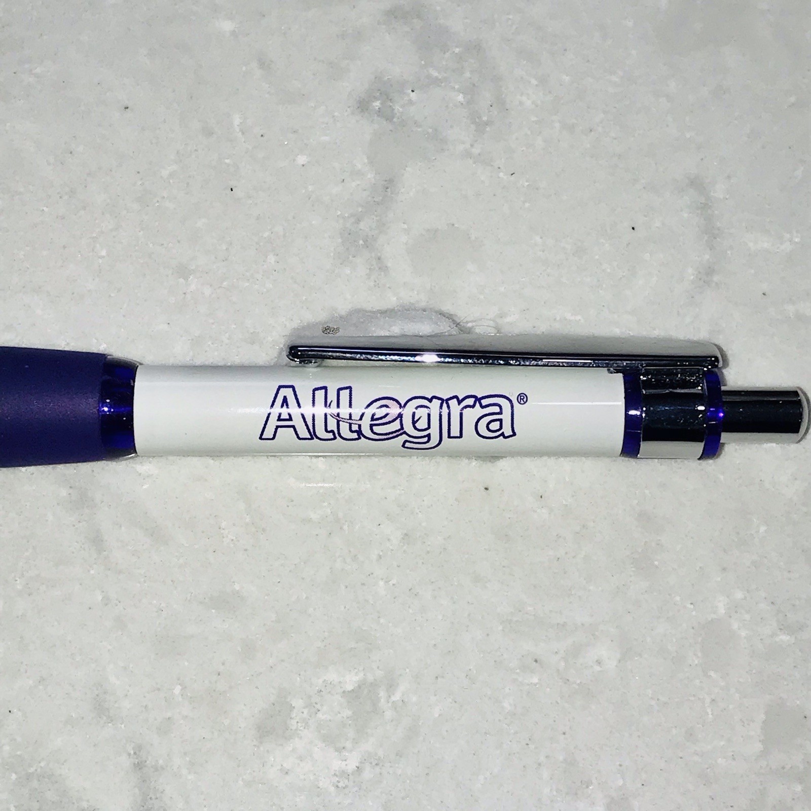 Pharmaceutical Advertising ALLEGRA Drug Rep Paper Mate Click Pen w/ Grip Writes