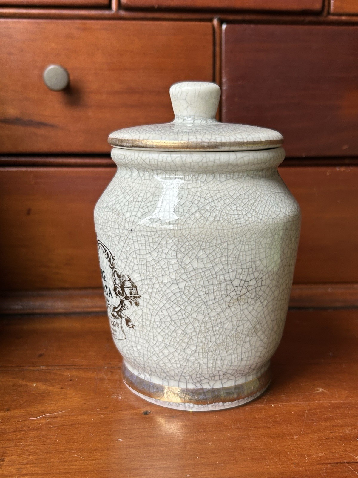 1970s Eli Lilly APOTHECARY ceramic Jar Pro Dolore Moderata Pharmacy – Storage