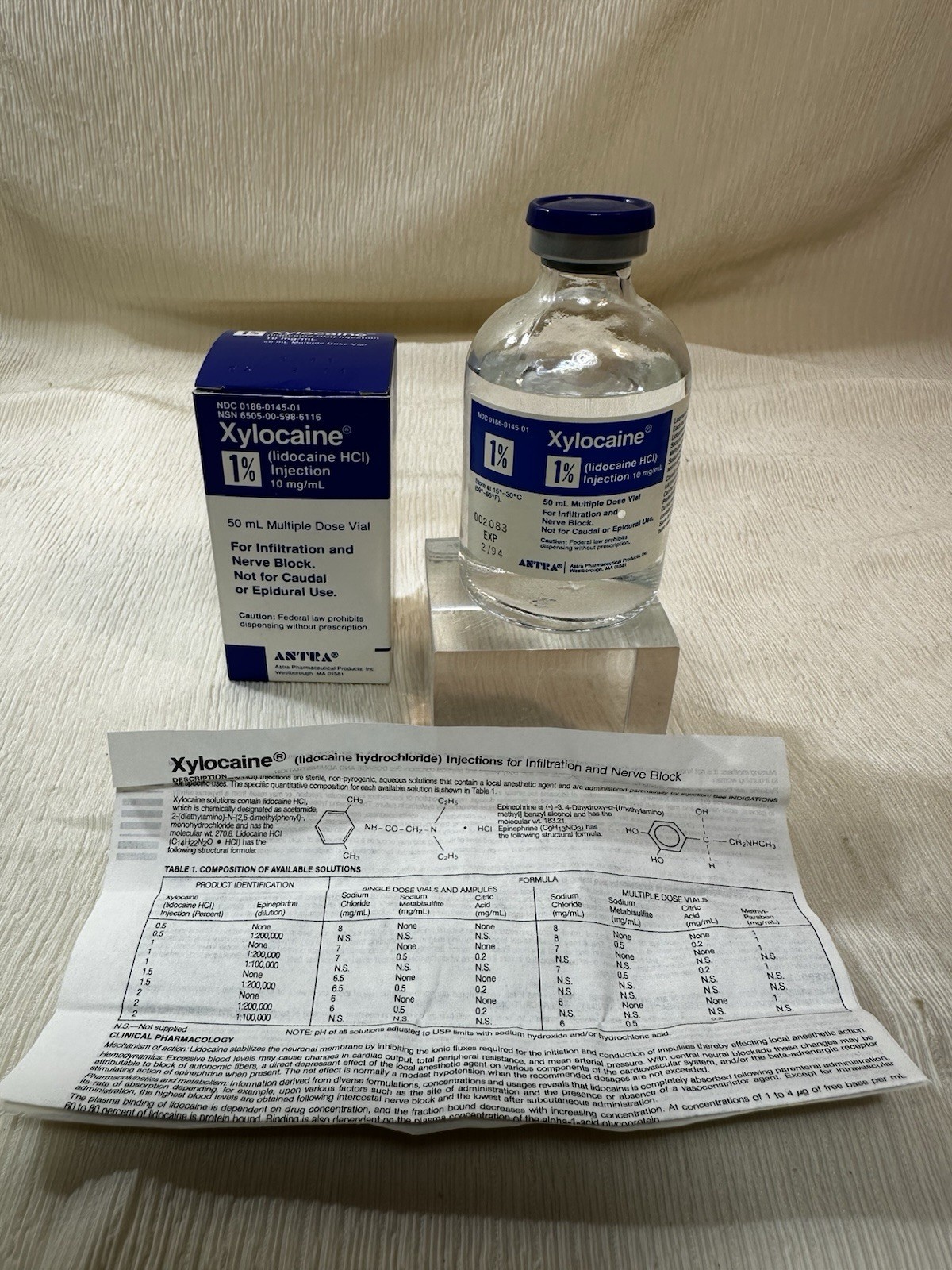 Astra Pharmaceutical vintage Xylocaine 1% In Box Mint From 1992