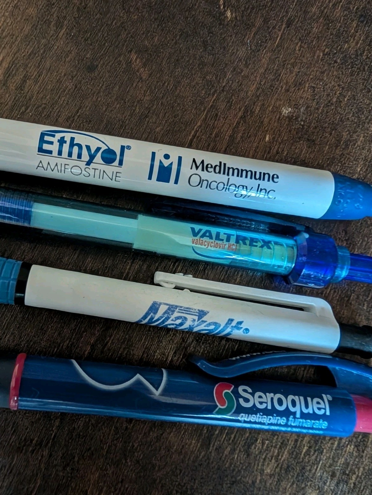 Valtrex Maxalt Ethyol Seroquel Pharmaceutical Drug Rep Pens Promo Discontinued