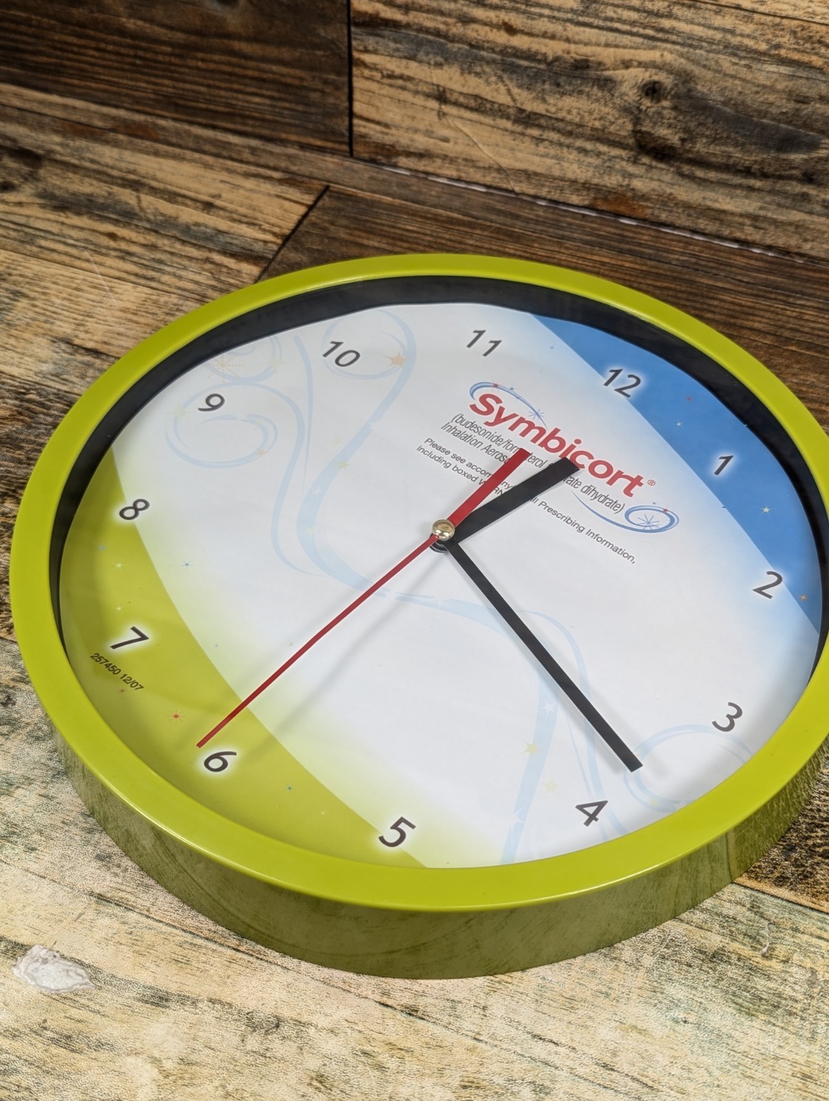 Symbicort Pharmaceutical Promo Collectible Promotional Clock Tested
