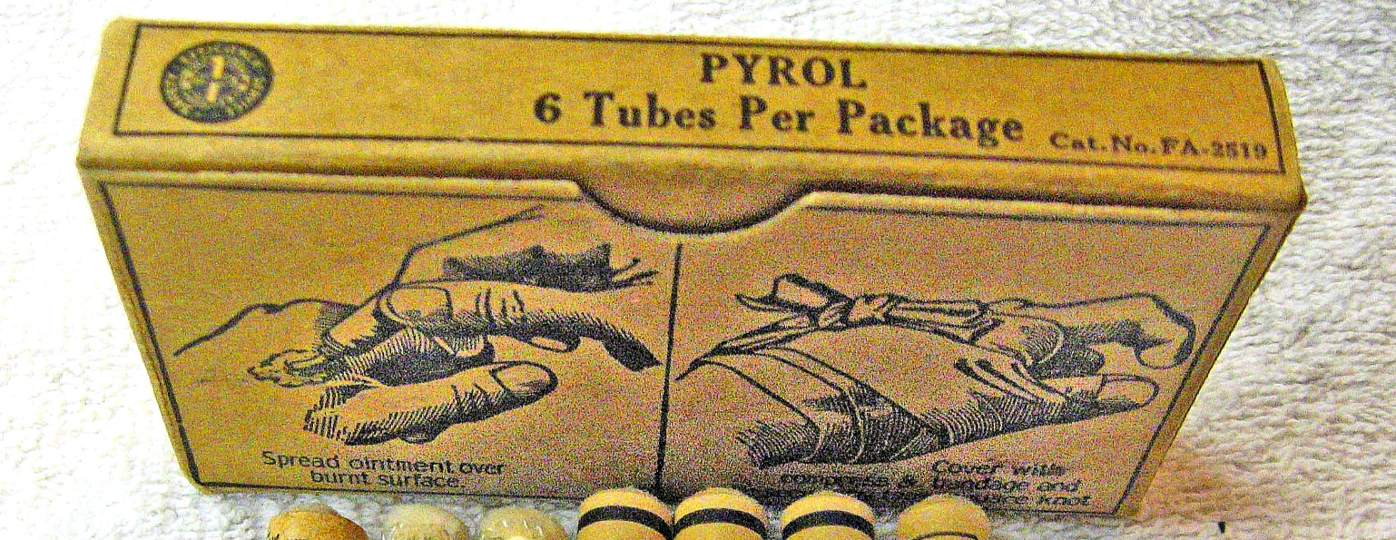 VINTAGE Tincture Merthiolate, Iodine & Inhalent Swabs Mini First Aid Mine Safety