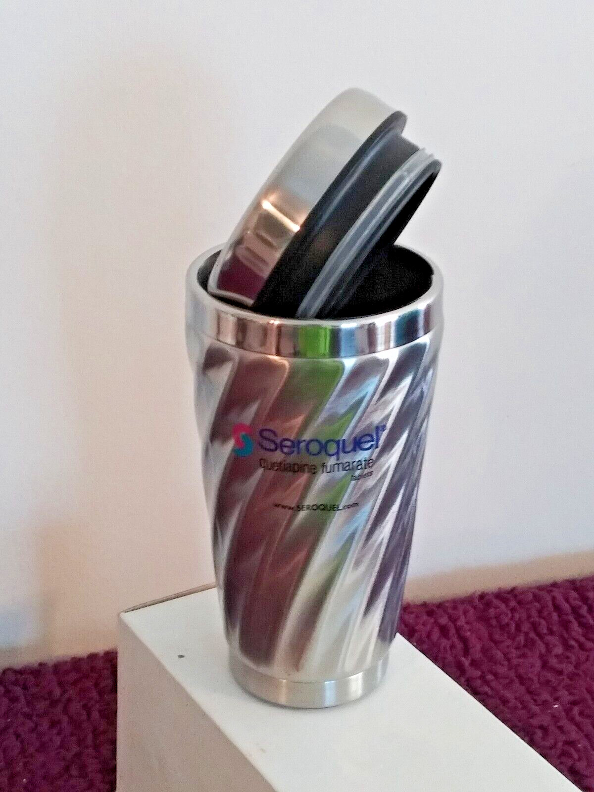 Seroquel Pharmaceutical Drug Rep Coffee Tumbler, Still in original Box