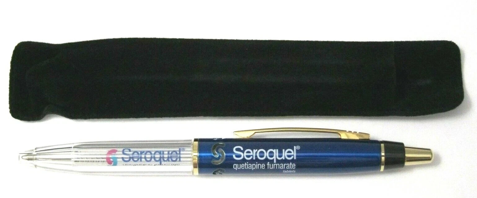 Drug Rep SEROQUEL Collectible Heavy Metal LIght Up Pen RARE