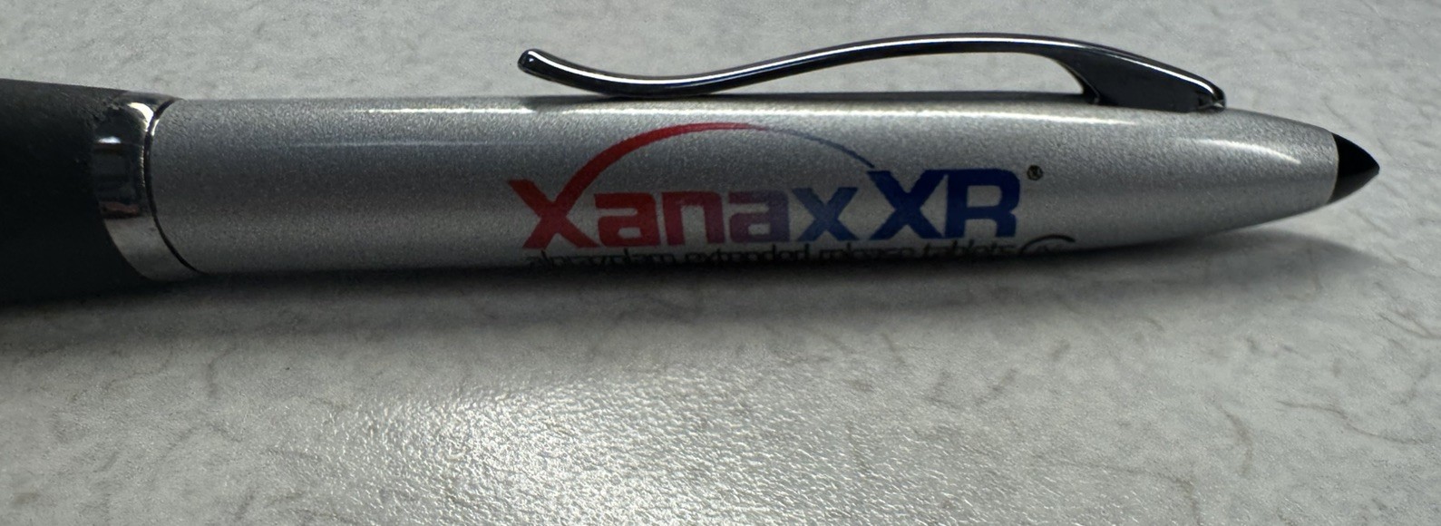 XANAX XR Alprazolam PEN: Silver- Metal – Ball Point-Pharmaceutical Promo
