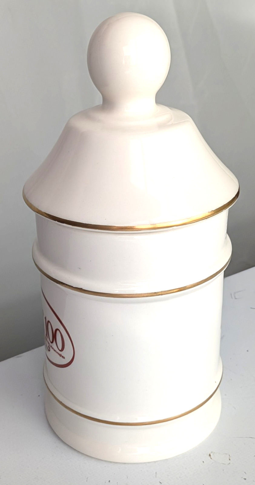 Vtg Darvocet Ceramic Apothecary Jar By Lilly Made Mexico