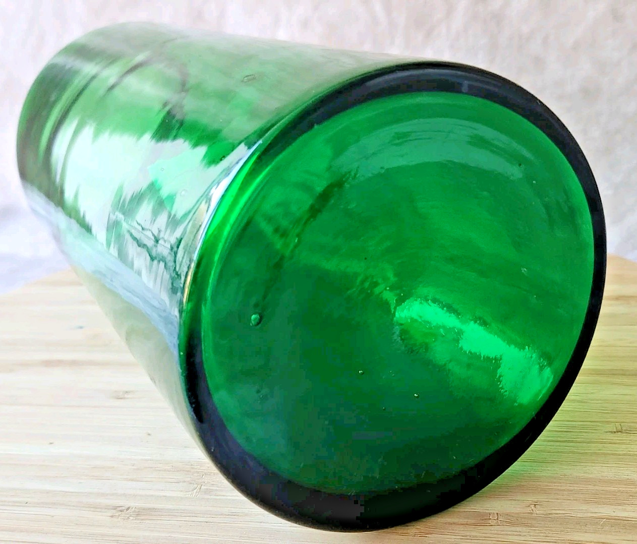 Vintage Large Glass Pharmacy Jar 3 Liters Green Color Ref No 2 Collection