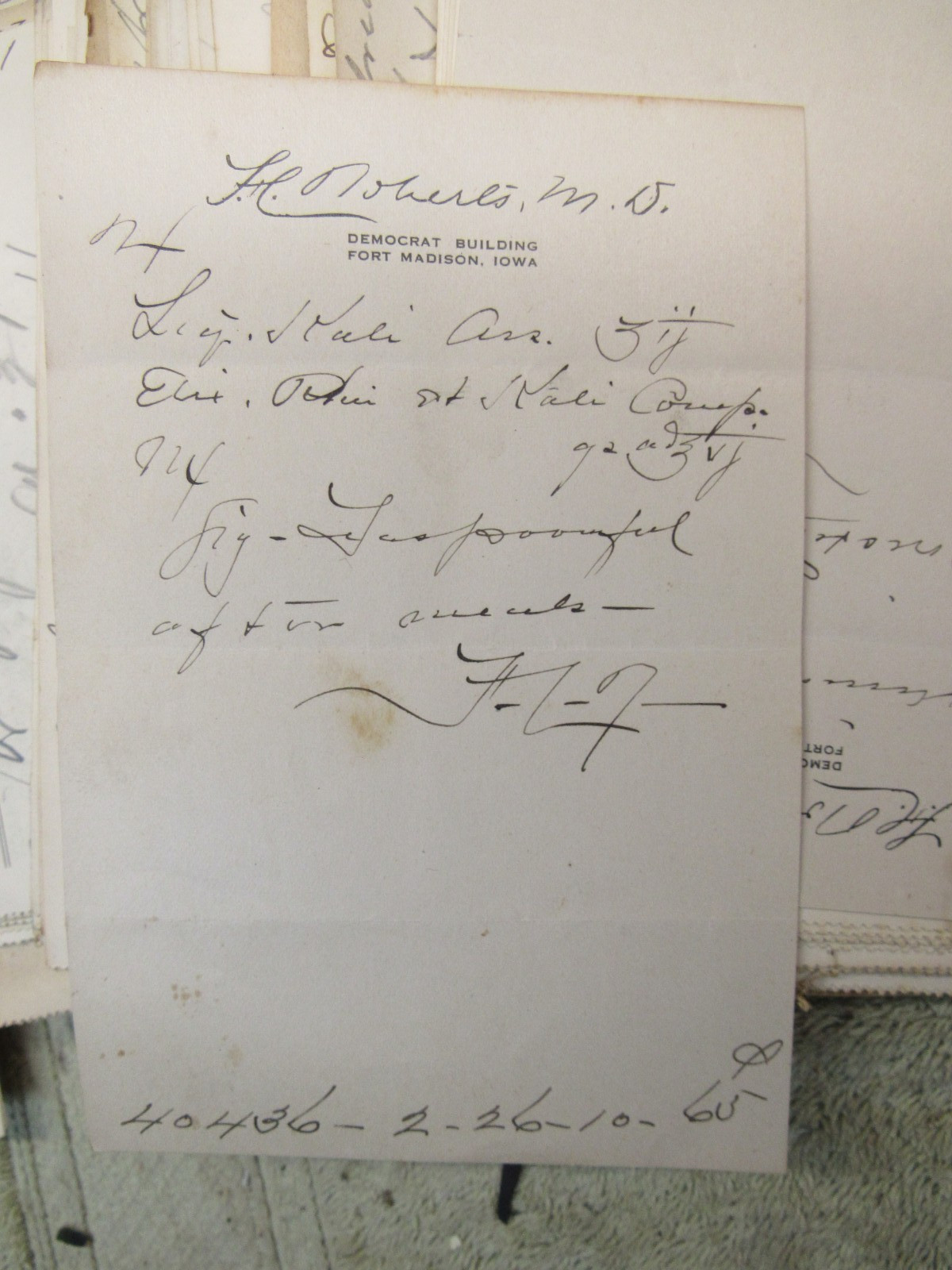 Lot Vintage Santa Fe Pharmacy RX Prescription Slips 1890’s-1910’s Ft. Madison IA