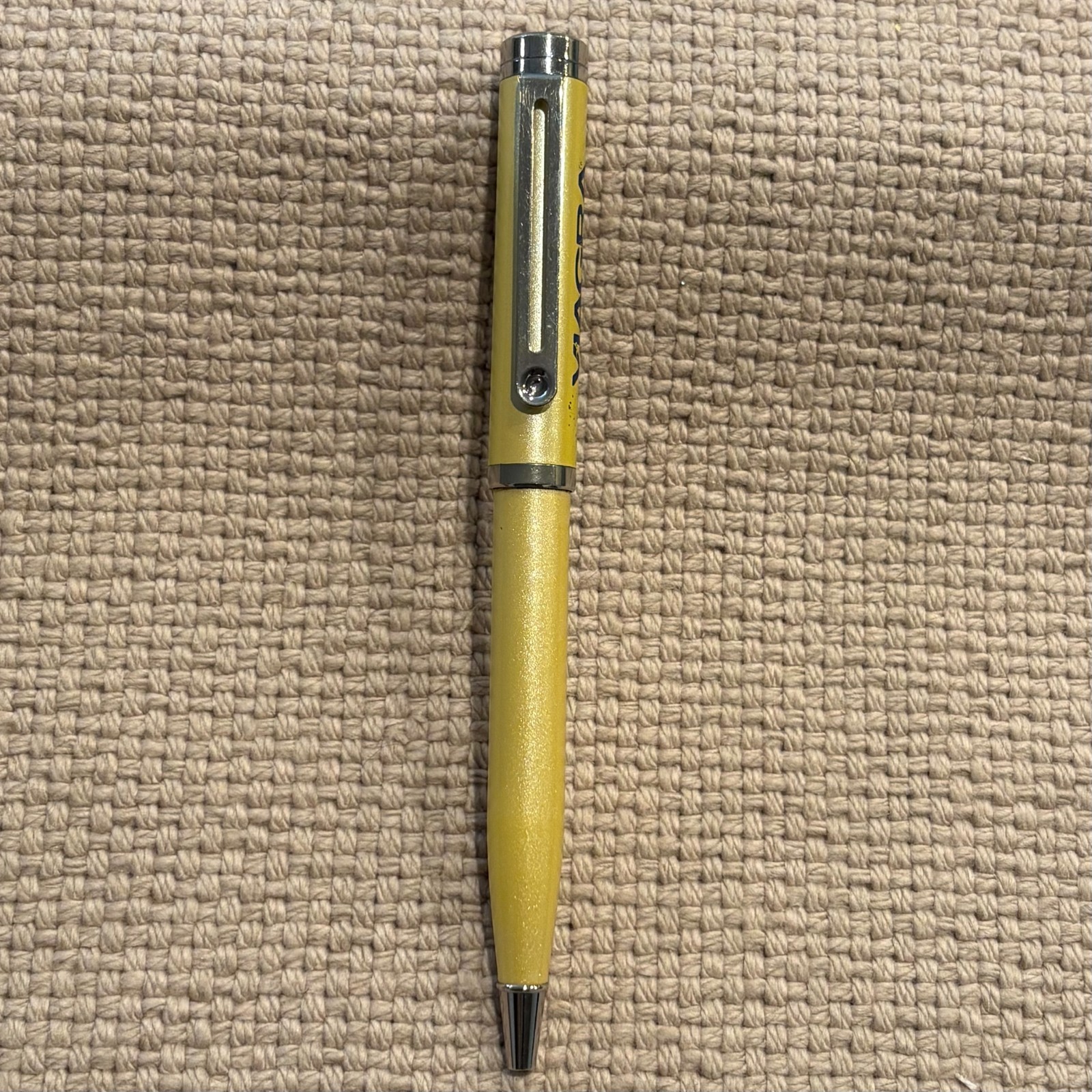 Vintage Viagra Yellow Pharmaceutical Drug Rep Promotional Ad Ink Pen
