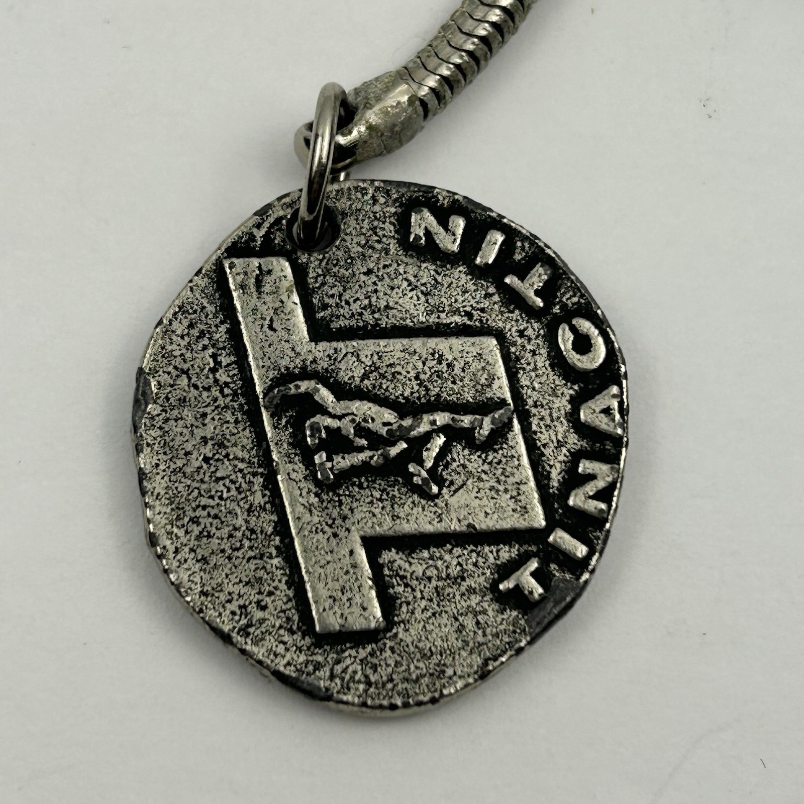 Vintage Tinactin Pharmaceutical Advertising Token Keychain – Wrestler Athlete