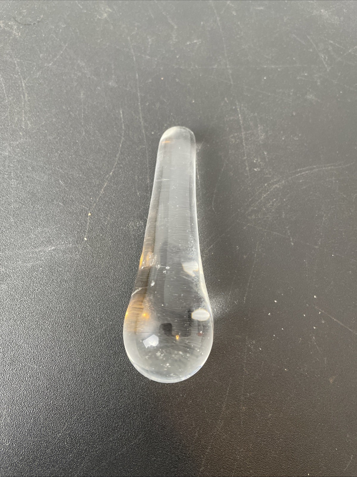 1 Clear Glass PHARMACY PESTLE Small Vintage Antique