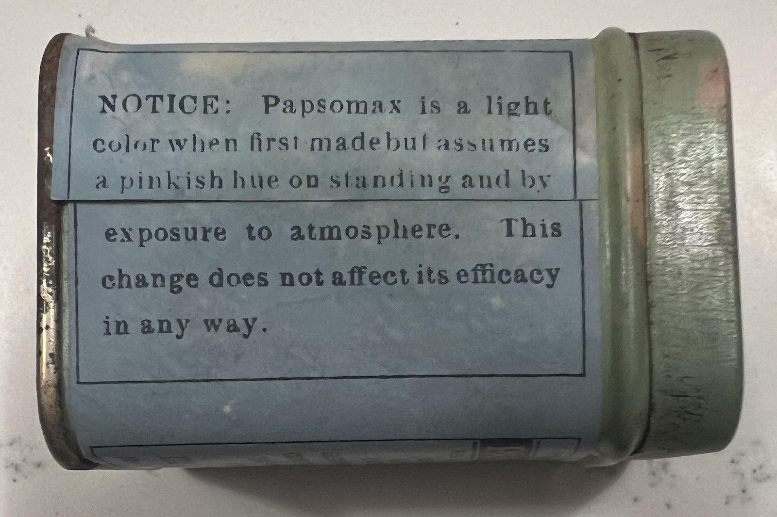 VTG Papsomax Rx Pharmaceutical Tin Early 20th Century USA