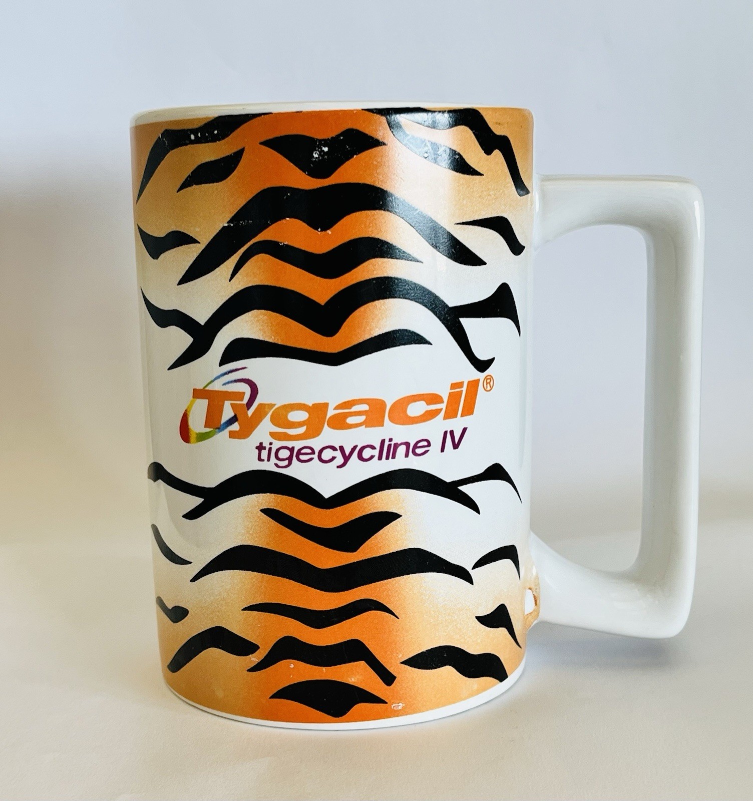 Tygacil Coffee Mug Pharmaceuticals Drug Promo Medicine Wyeth 14oz Vintage Cup