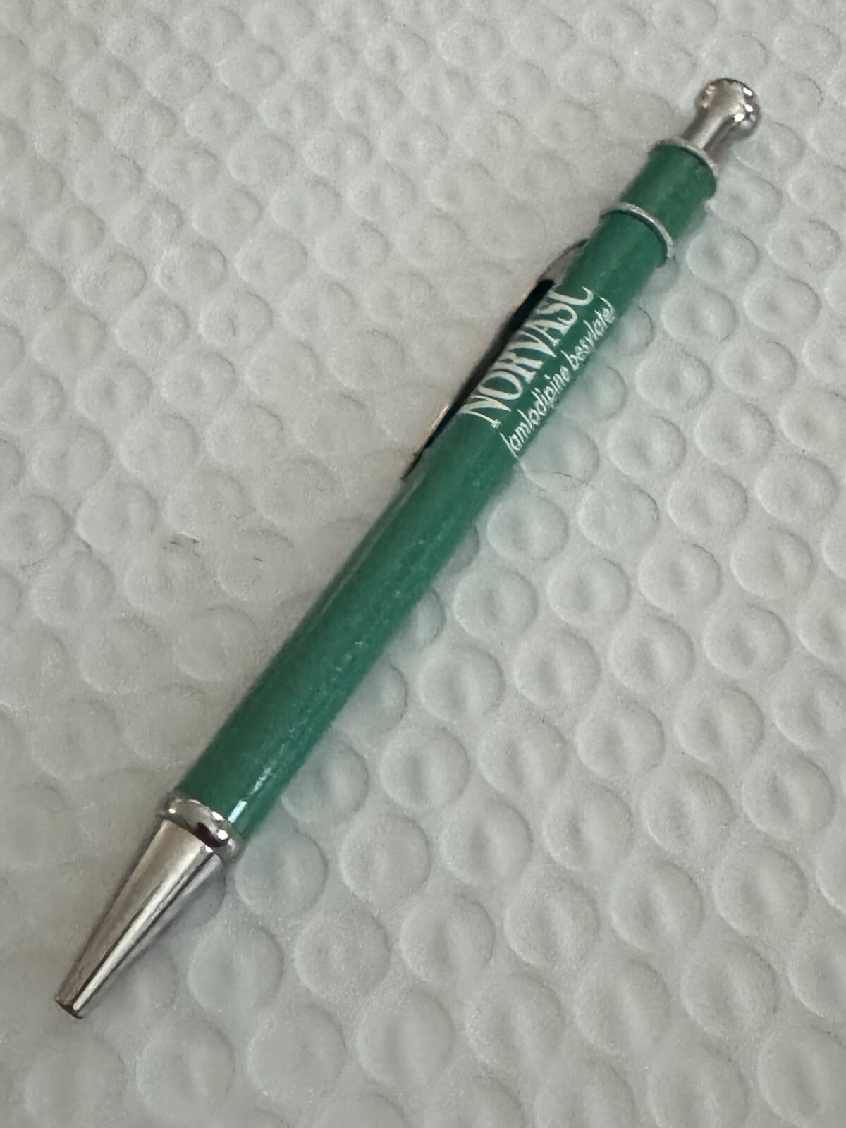 Rare Sleek Metal Pharmaceutical Drug Rep Pen Norvasc