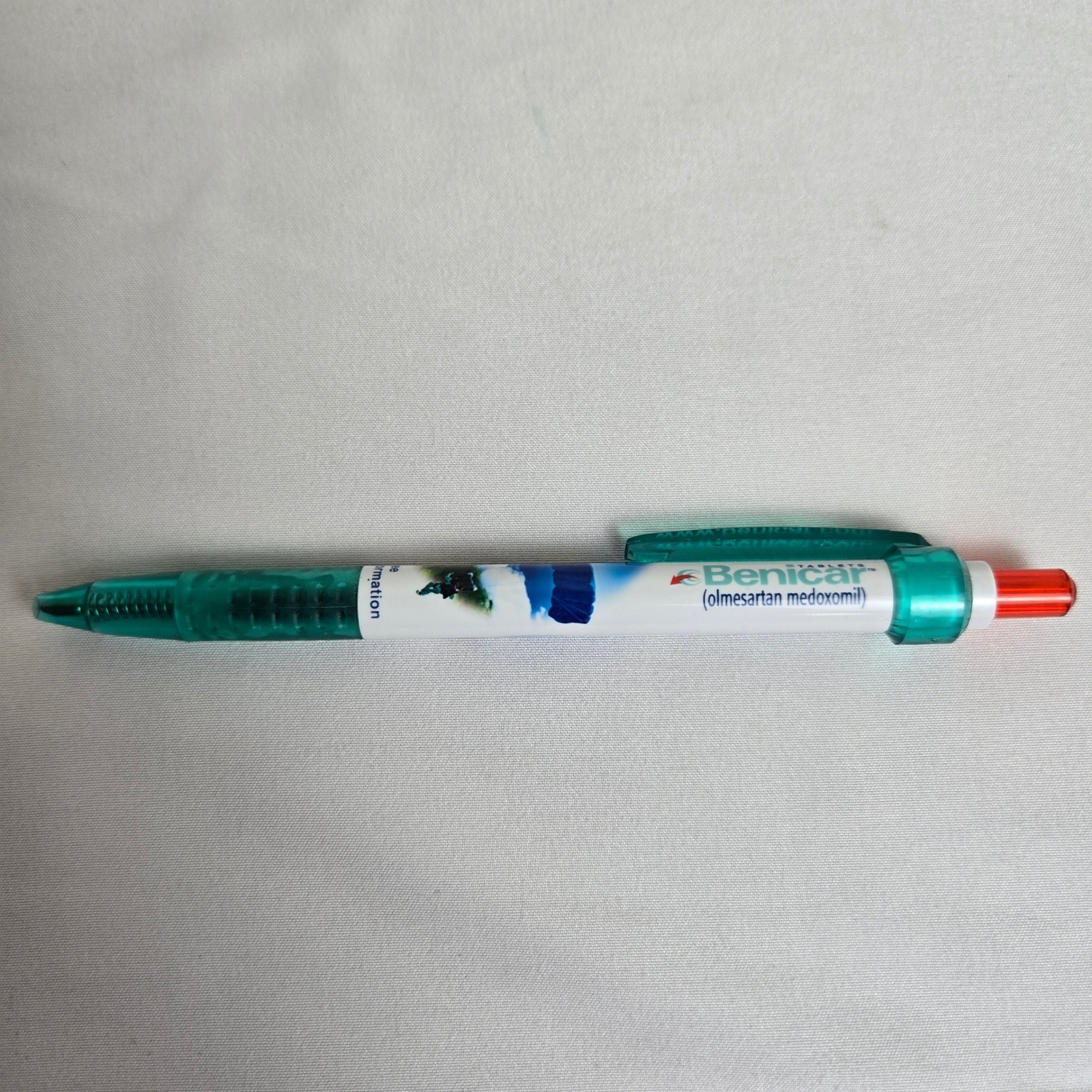 Benicar Pen, Medical Pharmaceutical Drug Rep Promo, Black Ink, Plastic, Working